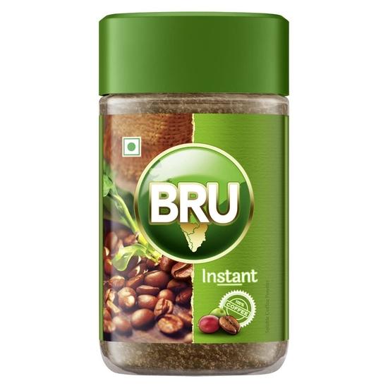 BRU Istantaneo con Chicchi di Caffè Tostati Freschi | Gusto Autentico di Caffè da Piantagioni dell'India Meridionale | 100% Caffè, Barattolo da 50g