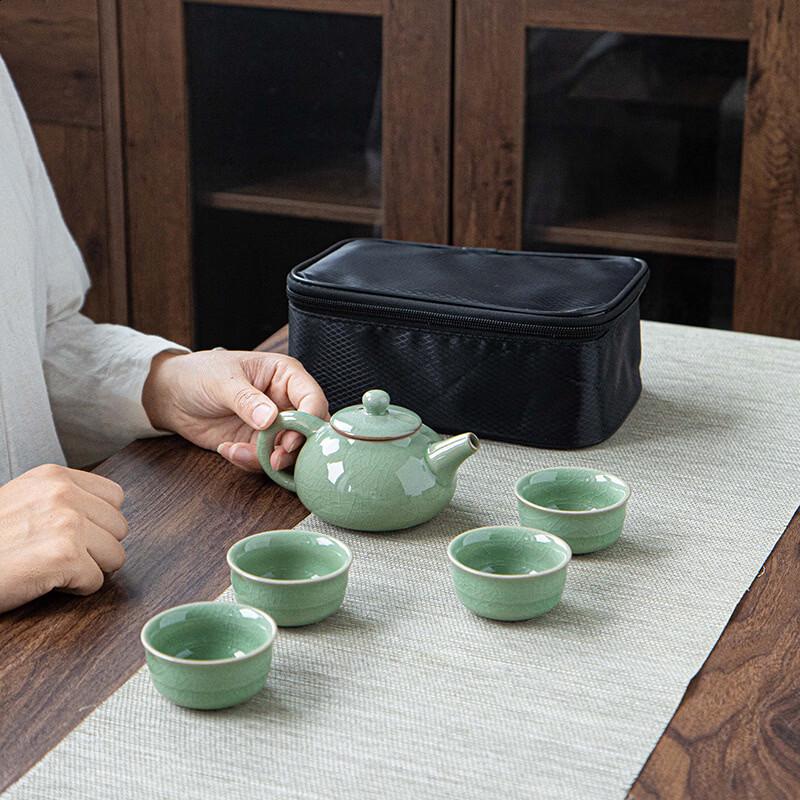 Ge Kiln Ceramic Travel Tea Set