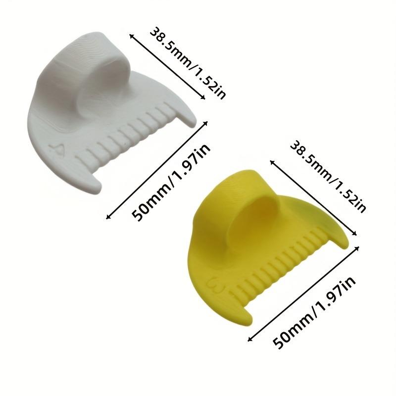 1/2 stuks - Eenvoudig Steekgereedschap – Plastic Randvergrendeling, 4 mm & 3 mm Afstand – Ergonomisch voor Beginners & Senioren – Doe-het-zelf Naaionderdeel