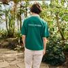 CHALLENGER Men'S Seersucker Color Block Collared Short Sleeve Woven Top Green
