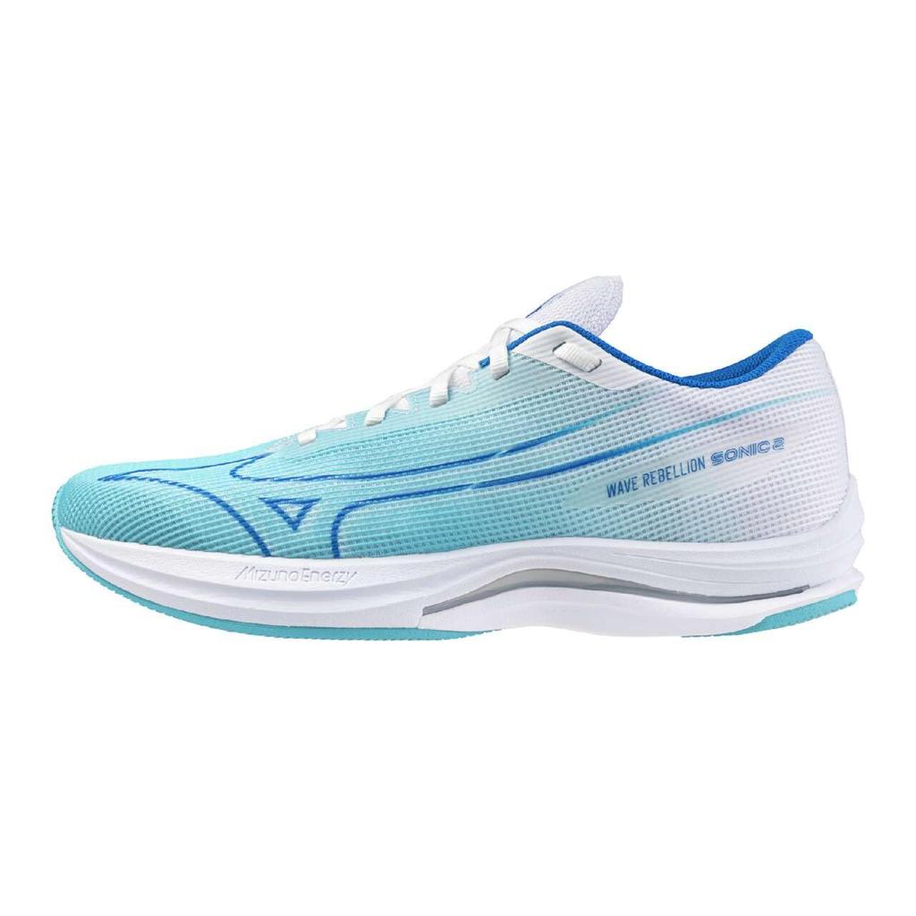 Mizuno Wave Rebellion Sonic 2 Running Shoes for Thick Blue X Blue X 2E Jogging, Marathon, Training, Sports, Lightweight, Resilient, Sole, Men's,