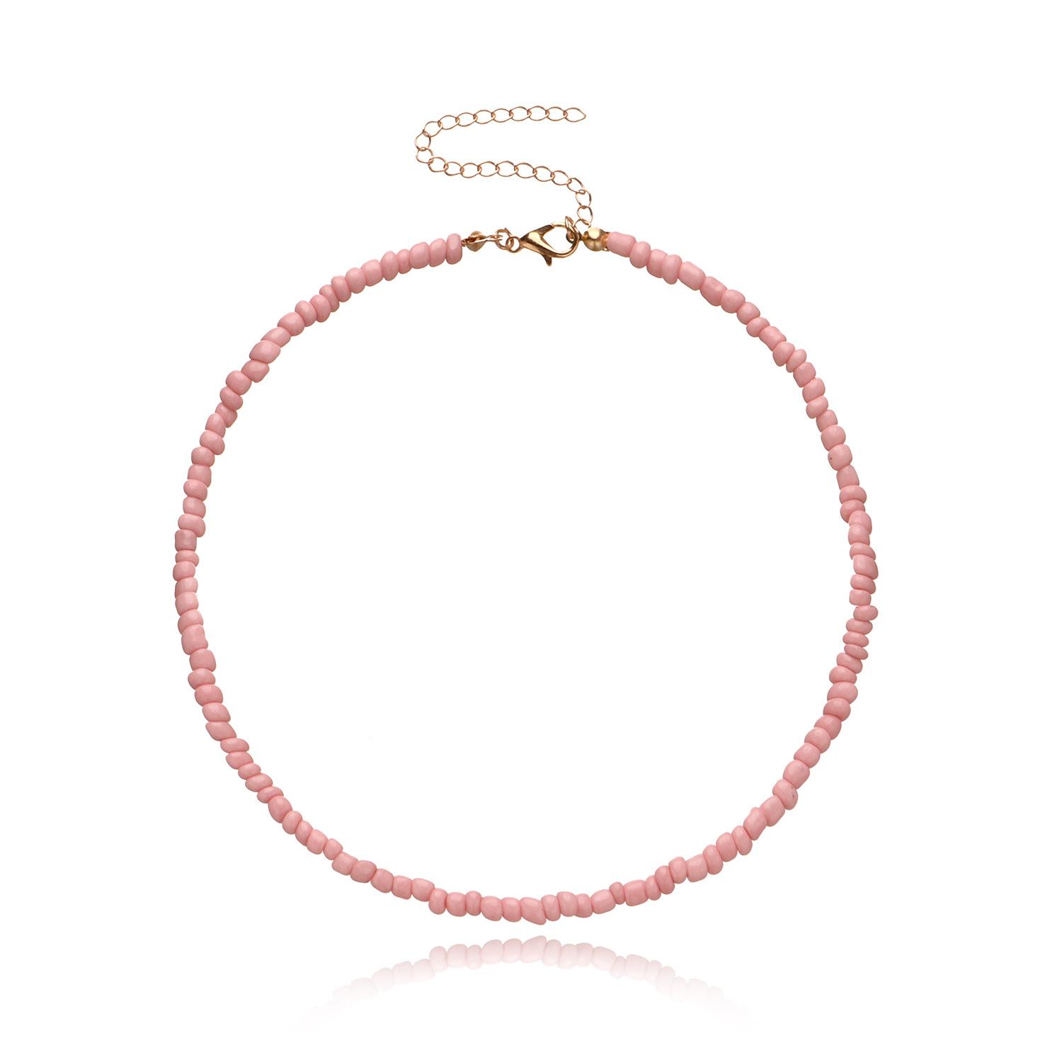 Hot-selling colored rice bead necklace, temperament alloy butterfly starfish necklace.
