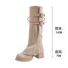 High Heels Women High Boots Chunky Designer Shoes Woman Pumps 2025 Autumn Dress Walking Casual Goth Chelsea Botas Mujer