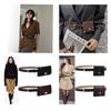 Elegant Leather Waist Belt Bag For Women Crossbody Waist Purse Fanny Pack Evening Clutch Mountaineering Bag Christmas Gifts