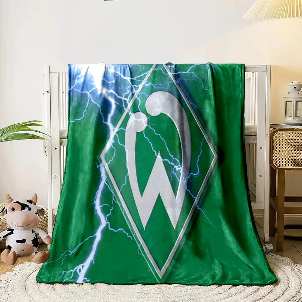 Green Lightning Logo Designed Flannel blanket for bedroom, living room, sofa, and nap