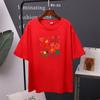 Flower Printed T Shirt Colorful Women Oversized Cotton Summer Tees Soft Female Jumper Top