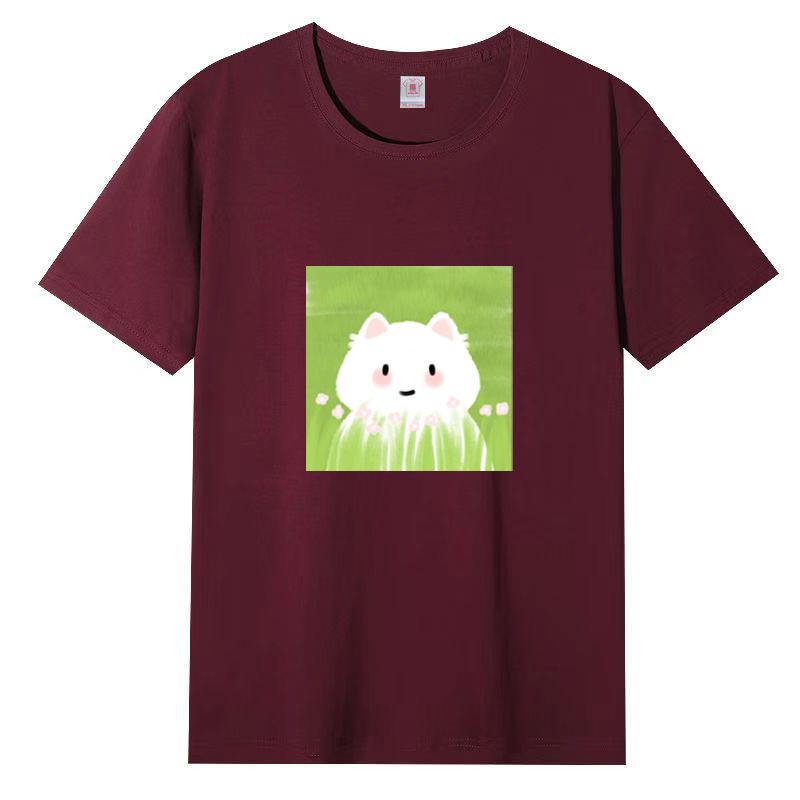 Summer New Short-sleeved T-shirt Female Loose Korean Women Cartoon Printing Half-sleeved Blouse