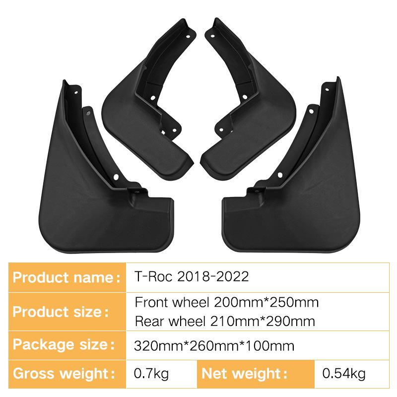 Für Volkswagen T-ROC Auto 2018-  Vorderreifen Schlammklappen Kotflügel Spritzschutz Hohe Qualität Langlebig Auto Modifikations Teile