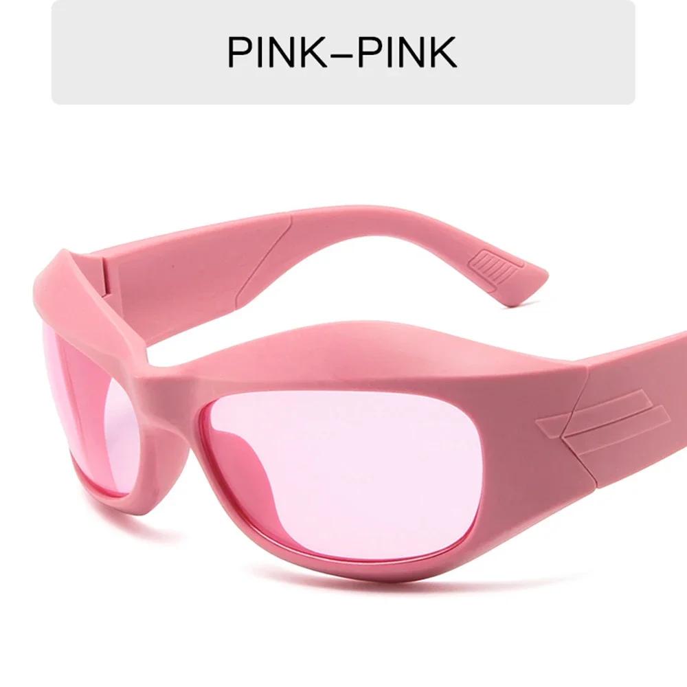 Punk One Piece Sunglasses Goggle Luxury Brand Wrap Around Sun Glasses 2000'S Shades Eyewear Uv400 Female Designer Eyeglasses