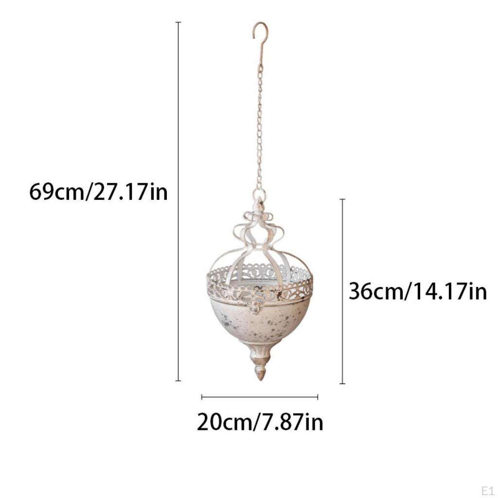 Hanging Basket Planter Plant Pot Iron Ornament Creative Artwork Flowerpot Flower for Balcony