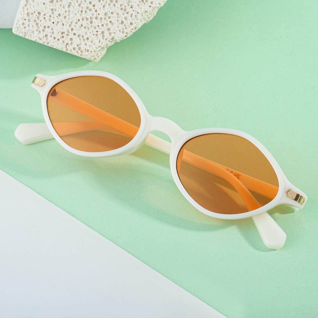 Oval small frame sunglasses for men, new European and American fashion personality, outdoor trendy sunglasses for women
