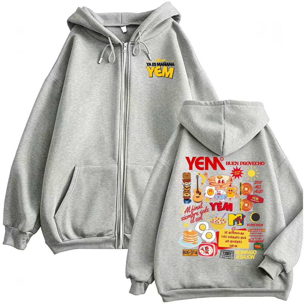 Morat Yem Buen Provecho World Tour Zip Up Hoodies Men Women Vintage Cartoon Jacket Sweatshirt Pullovers