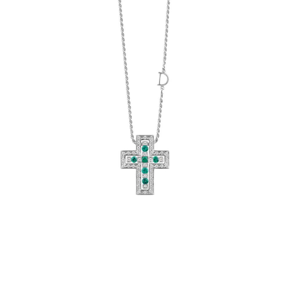 D Letter Diamond Cross Necklace: Luxurious, Versatile, Unisex Clavicle Chain