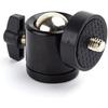 3 Pack Mini Ball Head 1/4'' Screw Swivel Tripod Head Mount 360 Degree Rotating Base Adapter Ballhead for Camera Tripod Dash Cam Phone Clip