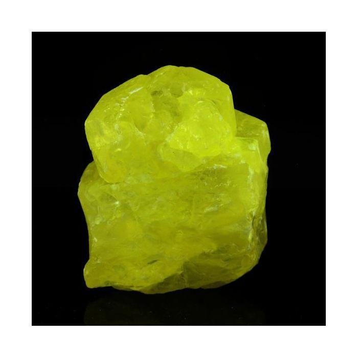 Pierres et Minéraux. Soufre. 205.15 ct. Trabia-Tallarita Mine, Sommatino, Sicily, Italie.