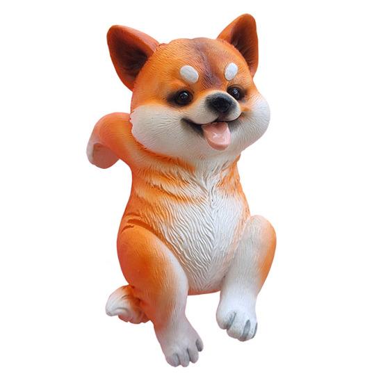 Dog Ornament Resin Animal Dog Figurine Bonsai Mini Plants Garden Hanging Pot Decor Decoration