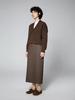 Wen Jiu Elegant High-Waisted Wool Suit Skirt - Mid-Length, Winter Classic