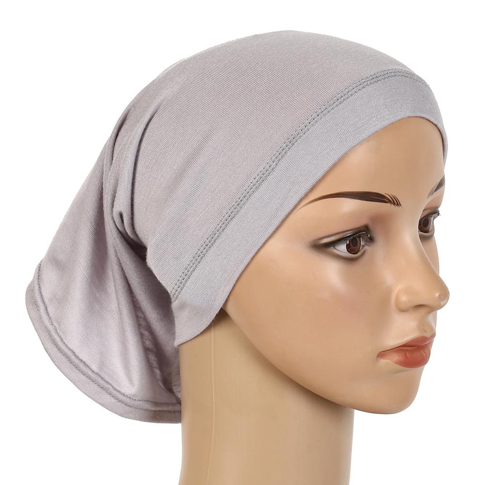 Muslim Underscarf Turban Hijab Ninja Inner Hat Women Chemo Cap Hair Loss Cover Beanie Bonnet Headwear Stretch Head Scarf Wrap