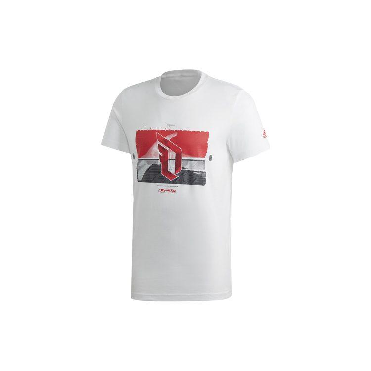 Adidas T Shirts Men's White Crew Neck Moderate Straight Fit GD6598