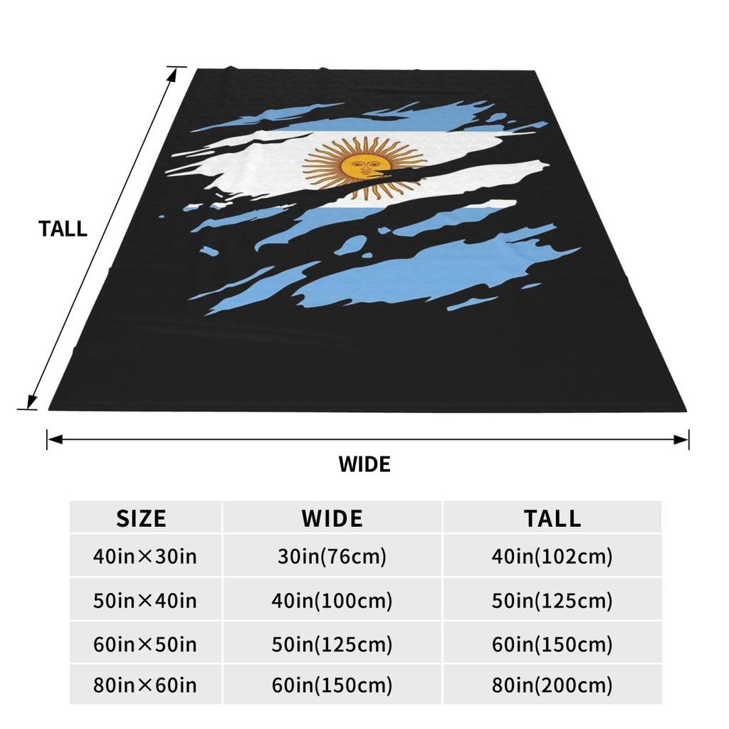 Argentina Argentinian National Flag Blankets Soft Warm Flannel Throw Blanket Bedding for Bed Livingroom Picnic Travel Home Couch