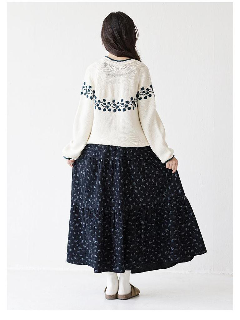 2025 Teen Girl Jacquard Sweater - Autumn/Winter Knitwear