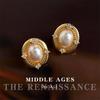 Pearl Zircon Stud Earrings French Court Commuter Earrings Temperament Earrings