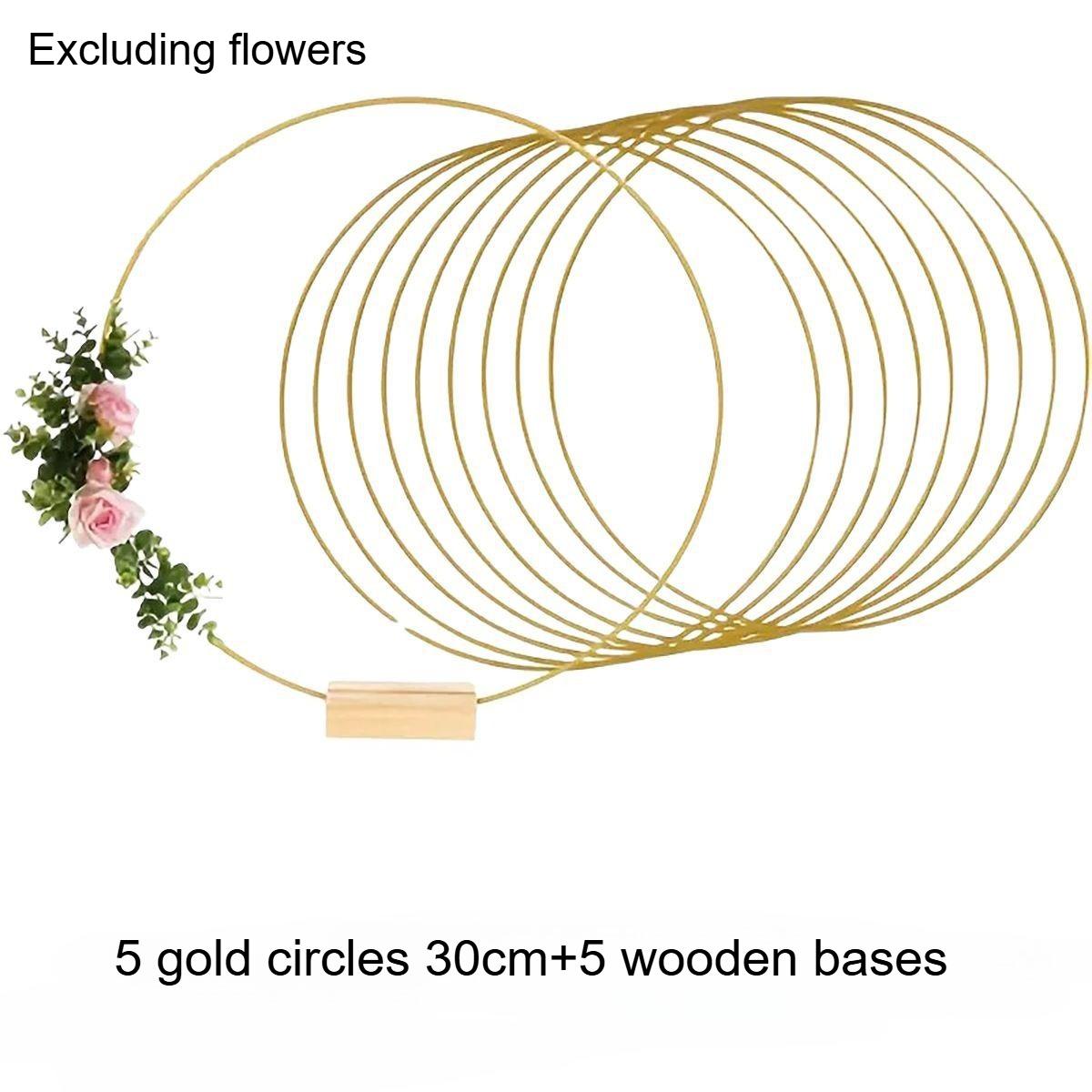 

Набор металлических флористических обручей для свадебных центральных композиций и ловцов снов своими руками - Универсальные рукодельные кольца для всех сезонов, Свадебные украшения