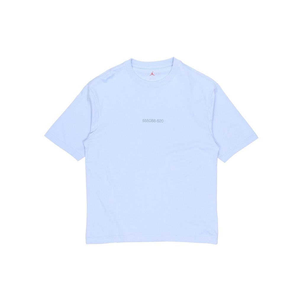 Jordan T Shirts Men's Blue Crew Neck Moderate Straight Fit DR9621-468