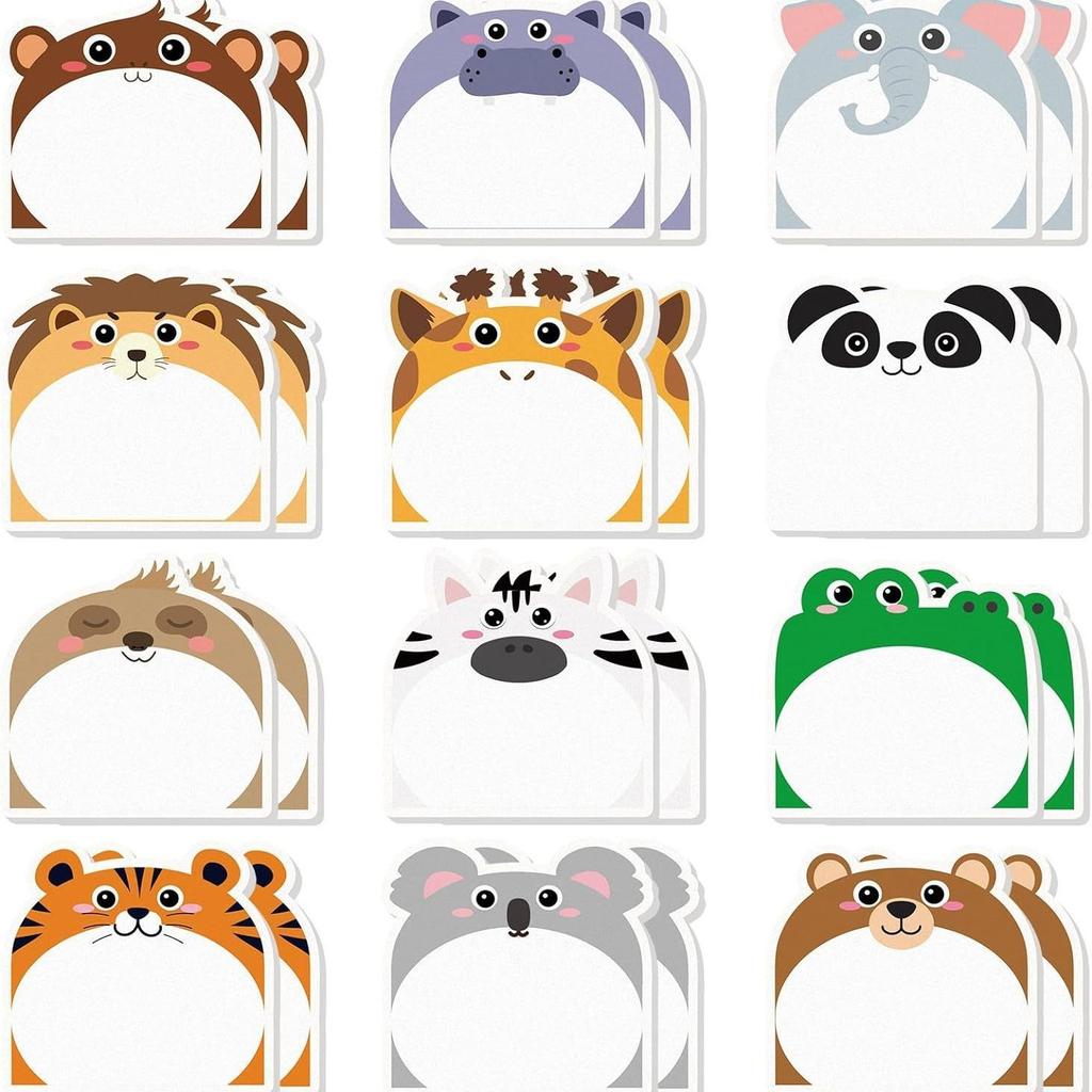 Cartoon Cat Sticky Notes, Creative, Highly Adhesive, Cute Animal, Reusable, Tear-off