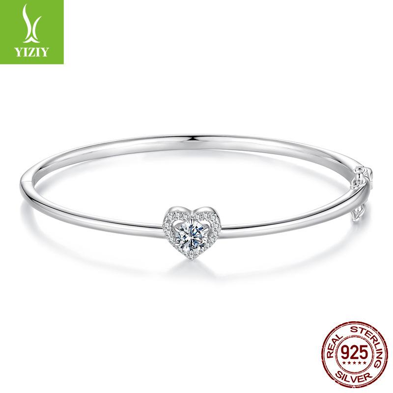 D Color Mozzarella Diamond Love Bracelet, Simple And High-End S925 Sterling Silver 50 Moissanite Bracelet