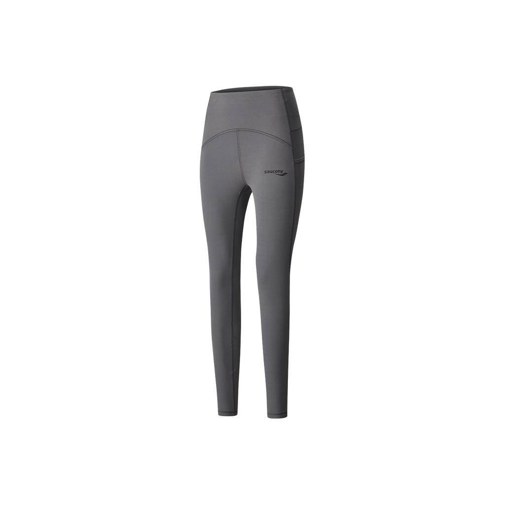 SAUCONY Yuan Yu Zhu Man Xing Ku Zi Series Slim Fit Solid Color Elastic Sports Long Pants Women Bottoms SA1250LG11L-GR006