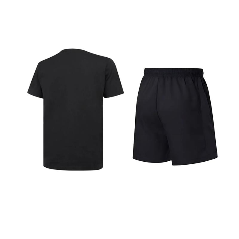 Li-Ning Однотонный Простой Универсальный Удобный Дышащий Быстросохнущий Повседневный Спортивный Костюм Унисекс Спортивная Одежда AHSUA49-2+AKSV843-1