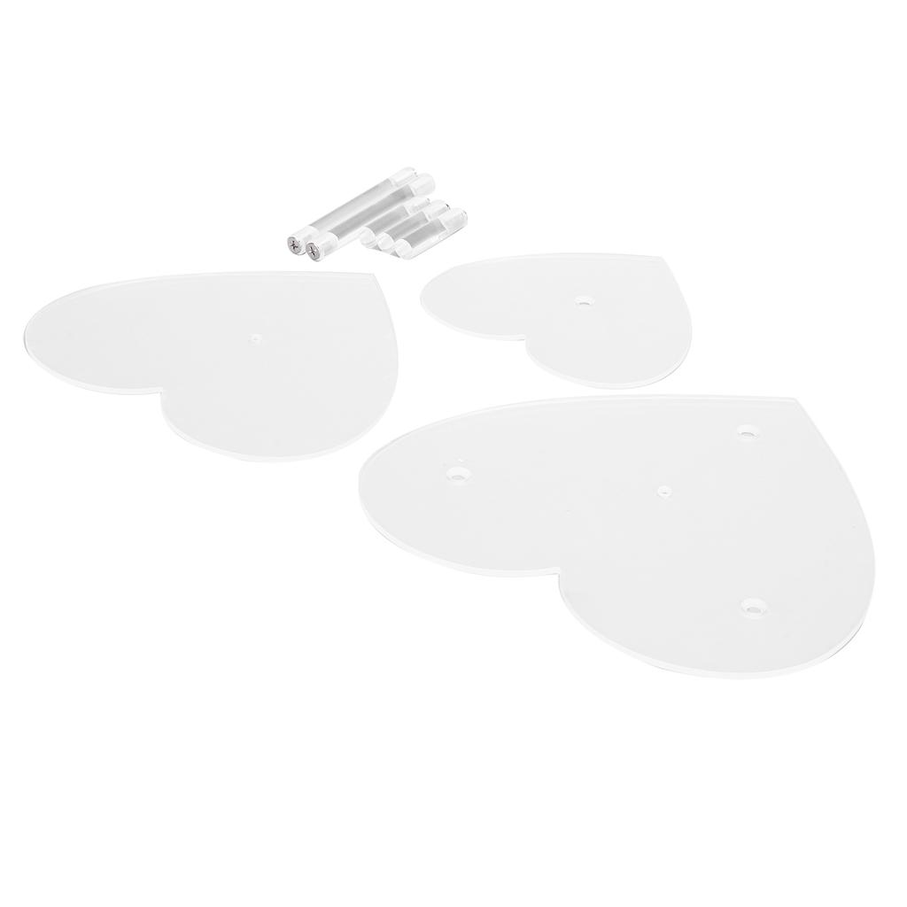 Acryl Cupcake Ständer 3 Etagen Herzform Klar Dessert Präsentationsständer für Hochzeit Geburtstagsfeier