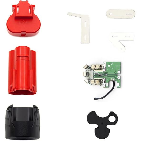 Battery Case Repair Kit Compatible with Milwaukee 12V Batter-y, 4 Pack 3-Cell 18650 Li-ion Batter-y Case Replacement Cover Part of The Broken