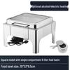 Stainless Steel Electric Buffet Warmer with Visible Hydraulic Heating for Hotel Restaurants