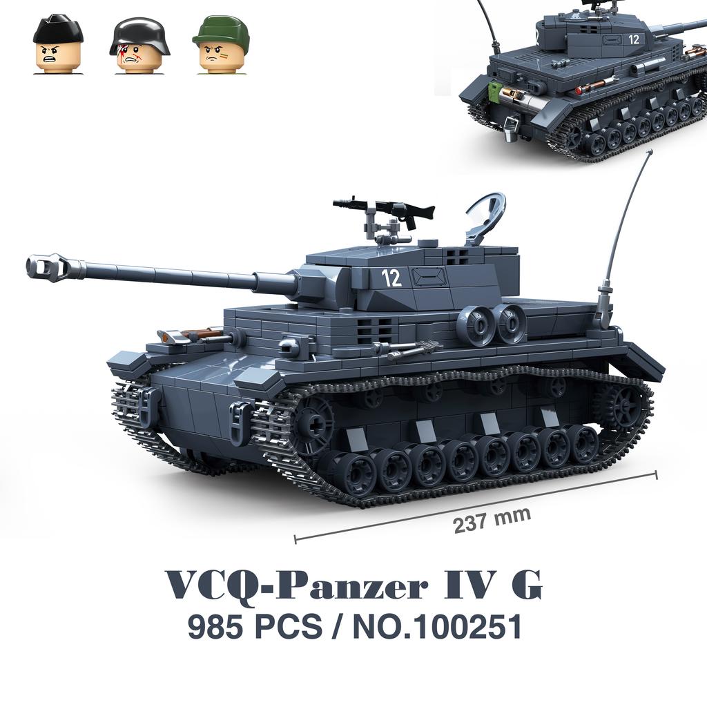 Military Tanks Stuart SdKfz251 PanzerVI Sherman US Army Quan Guan WW2 Soldier Figure Model Building Block Brick Kid Children Toy