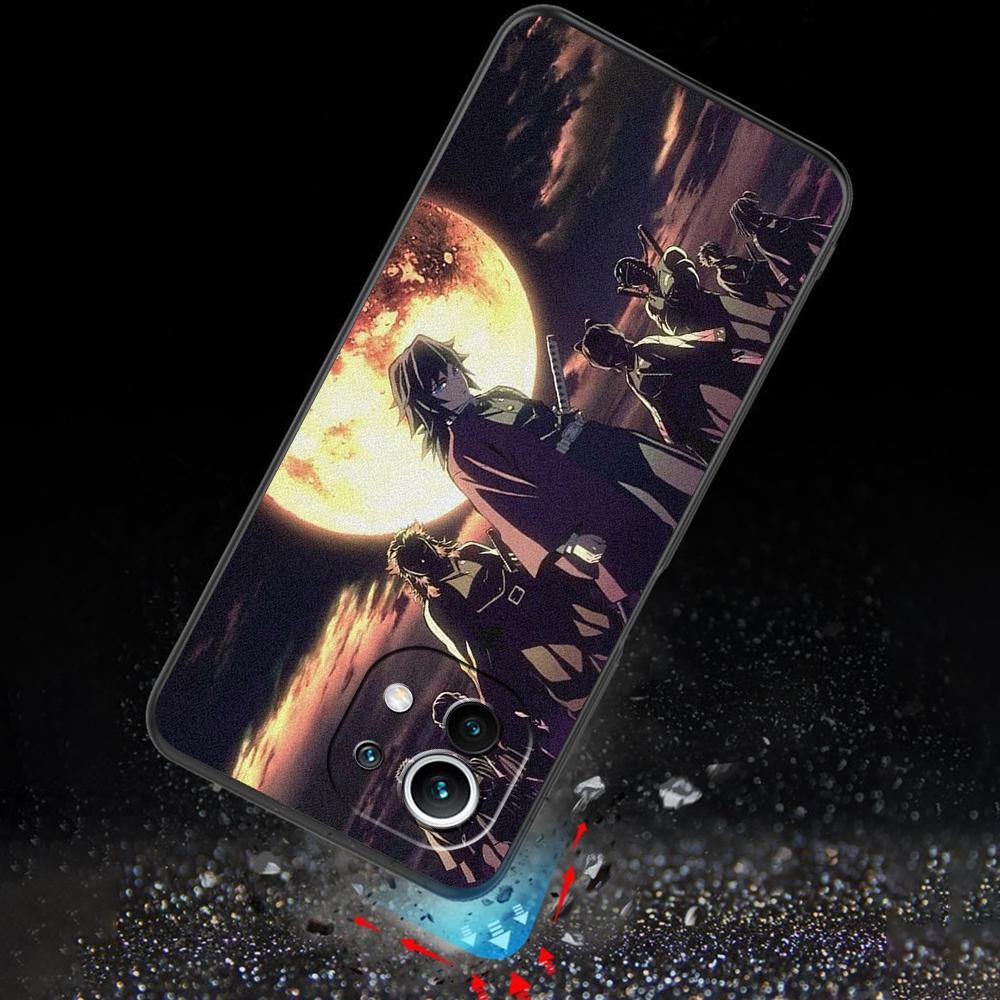 Anime Demon Slayer Case for Xiaomi Mi 11 Lite 5G 12 Pro Note 10 10T 9 SE 9T 10S 8 A2 Lite CC9 Redmi Note 11 9S TPU Phone Cover