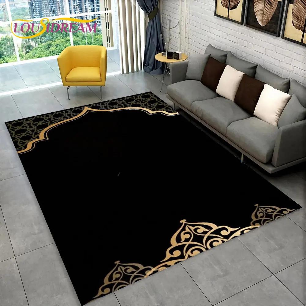 Islam Muslim Portable Prayer Kneeling Poly Mats,Carpet Rug for Living Room Bedroom Sofa Mosque Decor,Waterproof PrayerFloor Mat