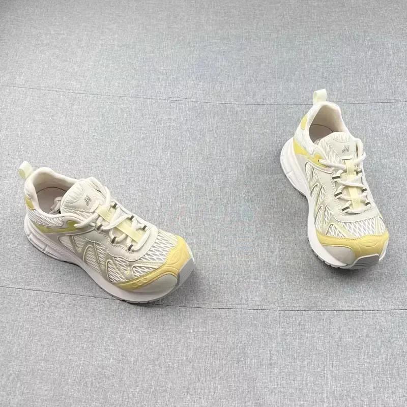 Retro Casual Running Shoes Women's Summer New Korean Fashion Breathable Mesh Surface Slow Run Shoes Comfortable Polyurethane Ins