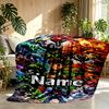 Custom Name Personalized Ben 10 Cartoon Print Blanket, Home Decor, Bedroom, Sofa, Camping, Couch, Gifts for Birthday ChristmasEnthusiasts