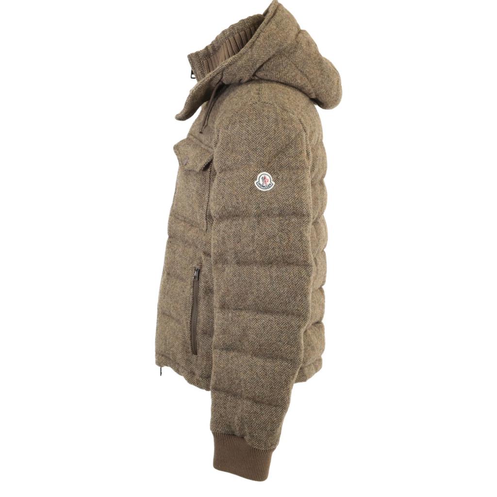 Moncler FLORIAN Florian Herringbone Hooded Down Jacket 2 BrownUsed