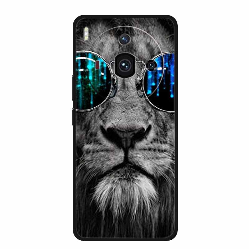 For Iphon 14 Luxury Phone Case Apple Iphone14 Pro Pro Max Plus Black TPU Soft Cover Silicone Shield Animal Lions Tiger Bunper