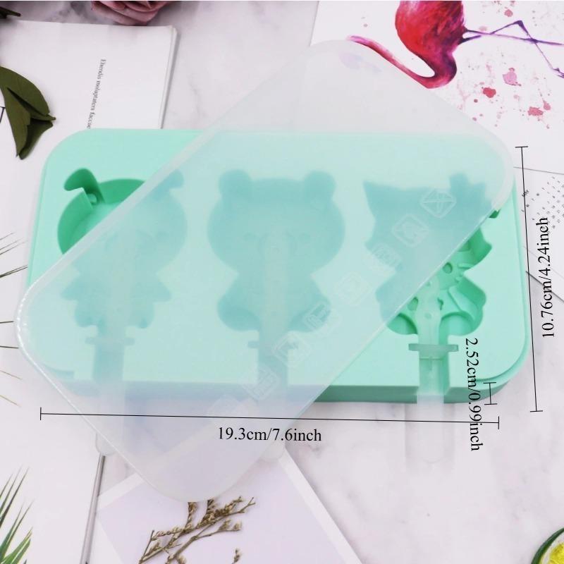 Colorful Reusables Silicone Ice Pop Mold with Sticks BPA-Free Frozen Popsicle Mold for Homemade Desserts Yogurt Juice Smoothies