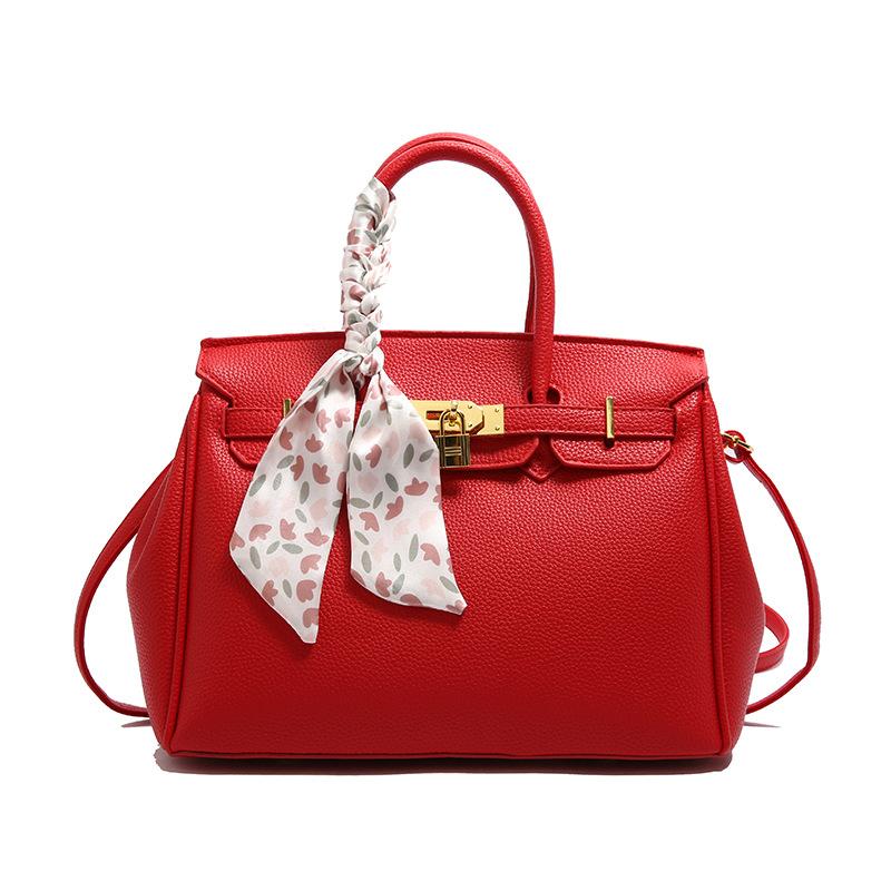 

Текстура личи, большая вместимость, легкая роскошь, высокое качество, мягкая, прочная, модная, изысканная, легкая, для поездок на работу, для улицы, для пляжа, сумка кроссбоди, на плечо красный