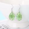 Handmade Water Drop Dried Flower Earrings - Trendy Gift for Students (E88)
