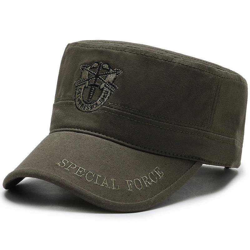 Camouflage Militär Mode Flache Kappe Koreanischer Stil Trendig Outdoor Sport Herbst Winter Basecap Sonnenhut Adjustable black