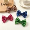 Comfortable Hair Clip Hairpin Safety Rounded Corner with Burr-Free Metal Spring Bow Shape Shiny Sequin Decoration Children Sparkling Accessory