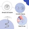 Bed Skirts P and Upholstery Tacks, 100PCS Transparent Plastic Head Screw Nail Clear Heads Twist Spiral Push P for Upholstery and Fixed Blankets Sofa
