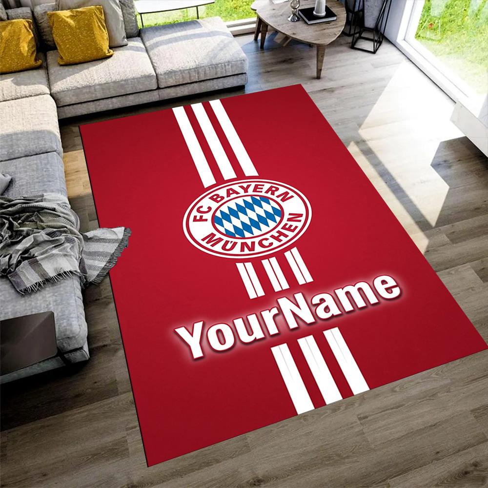 Bayern Munich Customize Text Floor Rug Office Rug Suitable for Playrooms Living Rooms Outdoor Study room Anti-slip Rug Office home decor