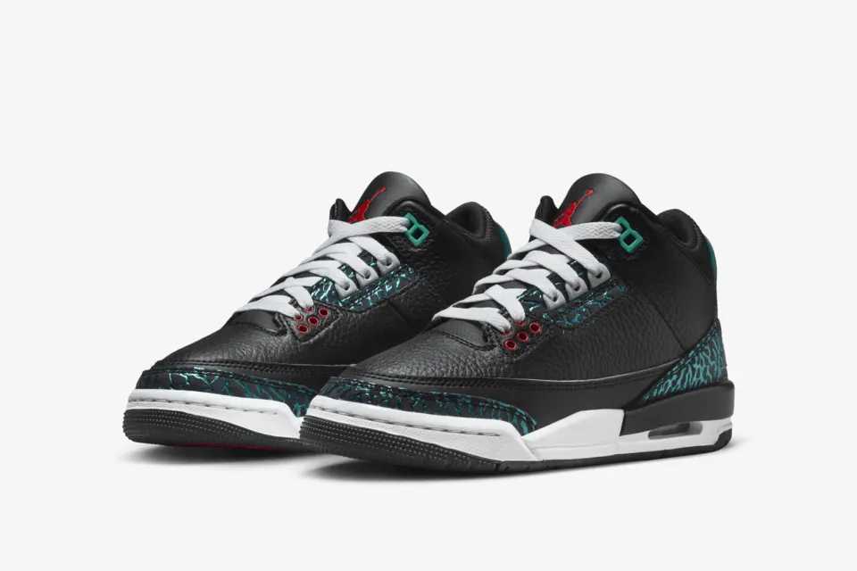 FV5437-001 Nike GS Air Jordan 3 Retro Черный и Гипер Жаде 6Y